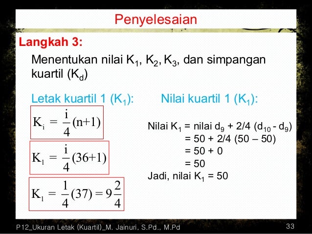 Ukuran Letak Kuartil