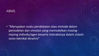 (P13) agent based modelling | PPTX