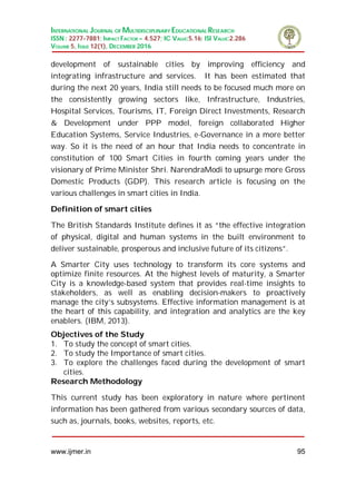 SMART CITIES CHALLENGES IN INDIA -CASE STUDY OF CHENNAI CITY | PDF