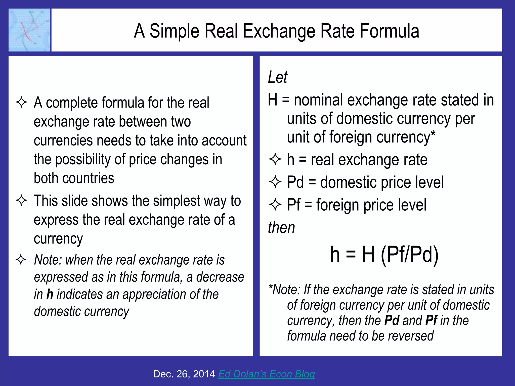 Real and Nominal Exchange Rates: A Tutorial | PPTX