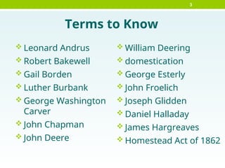 History of US agriculture up to the 20th century | PPT