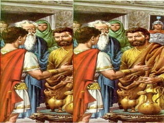 - BATIZA Cornélio
e toda a sua
família.
É o primeiro pagão
a ser admitido
ao
cristianismo
por um dos Doze.
Significa
que a vida nova
que nasce
de Jesus é
para todos os
homens.
* A fé em Cristo
ressuscitado suscita
o TESTEMUNHO.
 