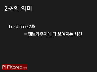 2초의 의미
Load time 2초
= 웹브라우저에 다 보여지는 시간

 