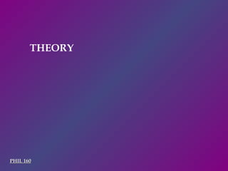 THEORY PHIL 160 