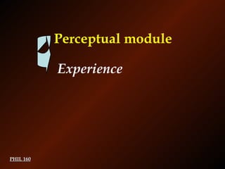 PHIL 160 Perceptual module Experience 