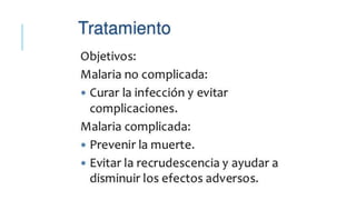 Tratamiento de la malaria.