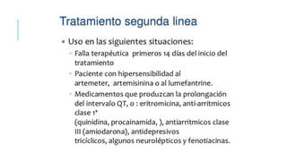 Tratamiento de la malaria.