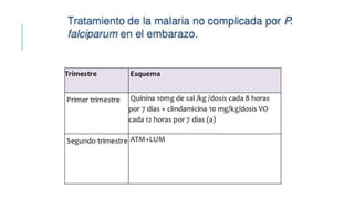 Tratamiento de la malaria.