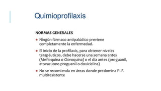 Tratamiento de la malaria.