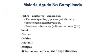 Tratamiento de la malaria.