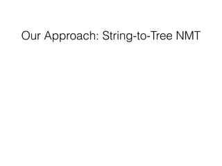 Our Approach: String-to-Tree NMT
 
