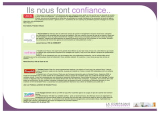 Ils nous font conﬁance..




                           - 10 -
 