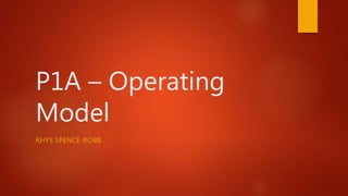 P1A – Operating
Model
RHYS SPENCE-ROBB
 