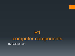 P1
computer components
By Harbinjit Salh
 
