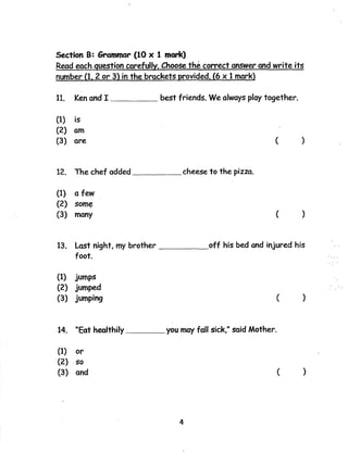 P1 english 2019_rosyth_test1_paper | PDF