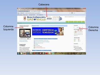 Columna Izquierda Cabecera Columna Derecha 