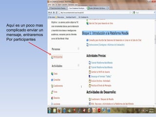 Aquí es un poco mas complicado enviar un mensaje, entraremos  Por participantes 