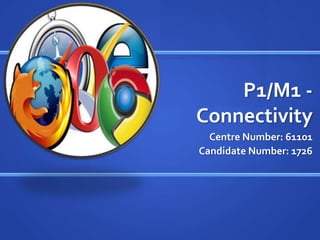 P1/M1 -
Connectivity
  Centre Number: 61101
Candidate Number: 1726
 