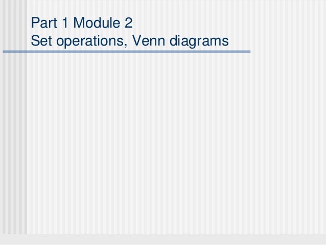 sets and venn diagrams venn diagram set operations