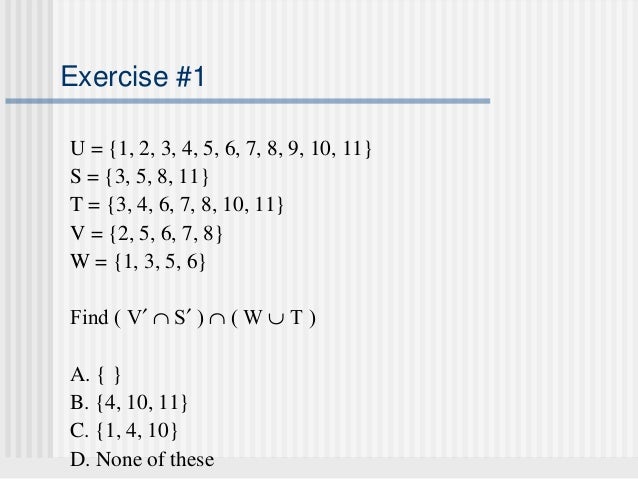 Sets And Venn Diagrams