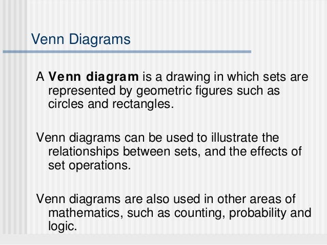 sets and venn diagrams set operations and venn diagram
