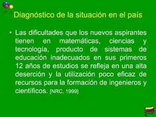 Innovación y competitividad. Importancia de la formación en ciencia y tecnología para todosSe trata del sistema educativo completo, no solamente visto como la cadena para formar ingenieros y científicos sino también ciudadanos. [OECD, 2009]Para innovar ......”Es necesario asociar la intuición de un poeta con una cultura técnica sólida a la práctica del ingeniero que realiza y a la de un empresario que puede logra que la idea se transforme en un negocio viable” (Portnoff)