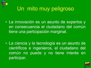 A título de preambuloSobre la importancia de la educación en ciencia y tecnología para todos hay un gran consenso.Sin embargo, sobre la razón para ello, sobre lo que significa ciencia y tecnología, sobre lo que se debe aprender y cómo se debe aprender no hay consenso.Existen posiciones basadas en mitos, en ideológicas, en creencias, en convicciones y en algunos casos basadas en estudios científicos.El Programa Pequeños Científicos optó por una aproximación científica y de ingeniería para tomar sus decisiones estratégicas. Tratamos de basarnos en evidencias cuando estas existen.