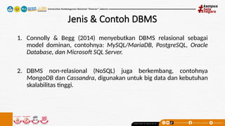 Praktikum Konsep Basis Data Pengenalan dan Instalasi DBMS | PPTX