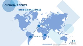 http://www.ciencia-aberta.pt/ MINISTÉRIO DA CIÊNCIA, TECNOLOGIA E
ENSINO SUPERIOR
CIÊNCIA ABERTA
INTERNACIONALIZAÇÃO
 
