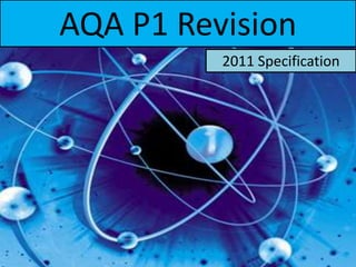 AQA P1 Revision
2011 Specification

 