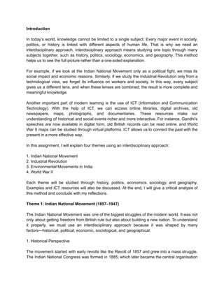 P1 social science , interdisciplinary approach of social science | PDF