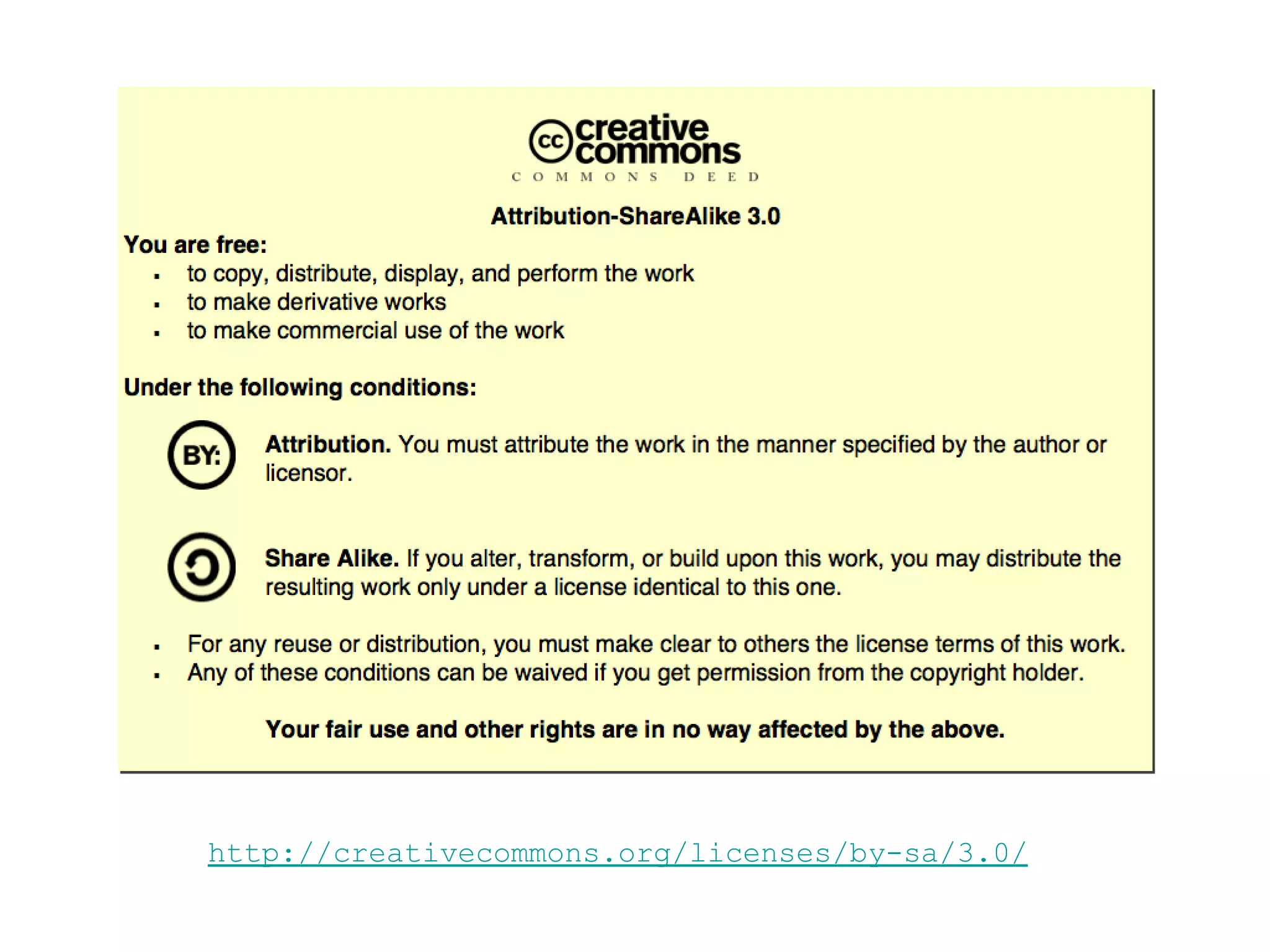 http://creativecommons.org/licenses/by-sa/3.0/
 