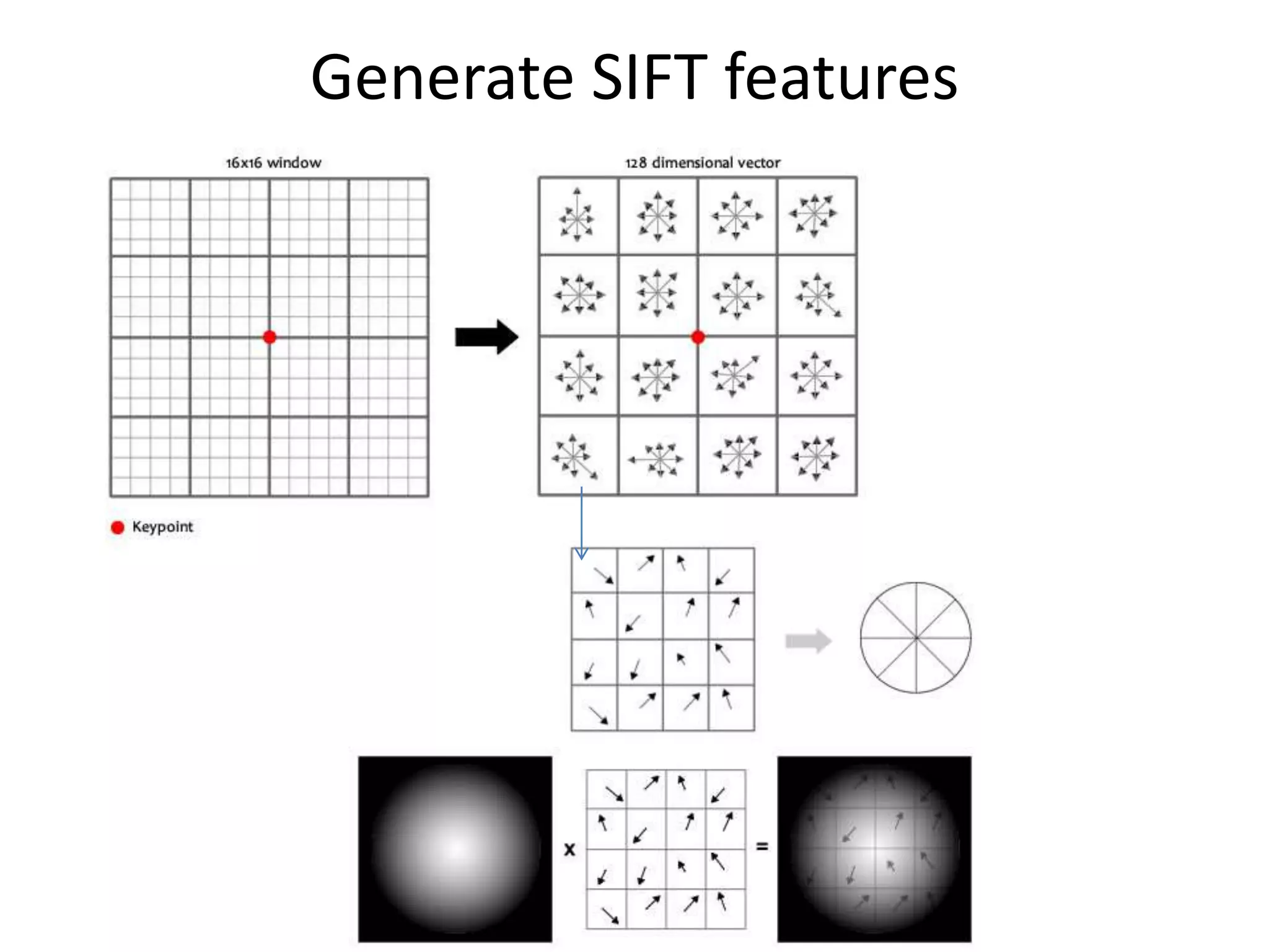 Generate SIFT features 
 