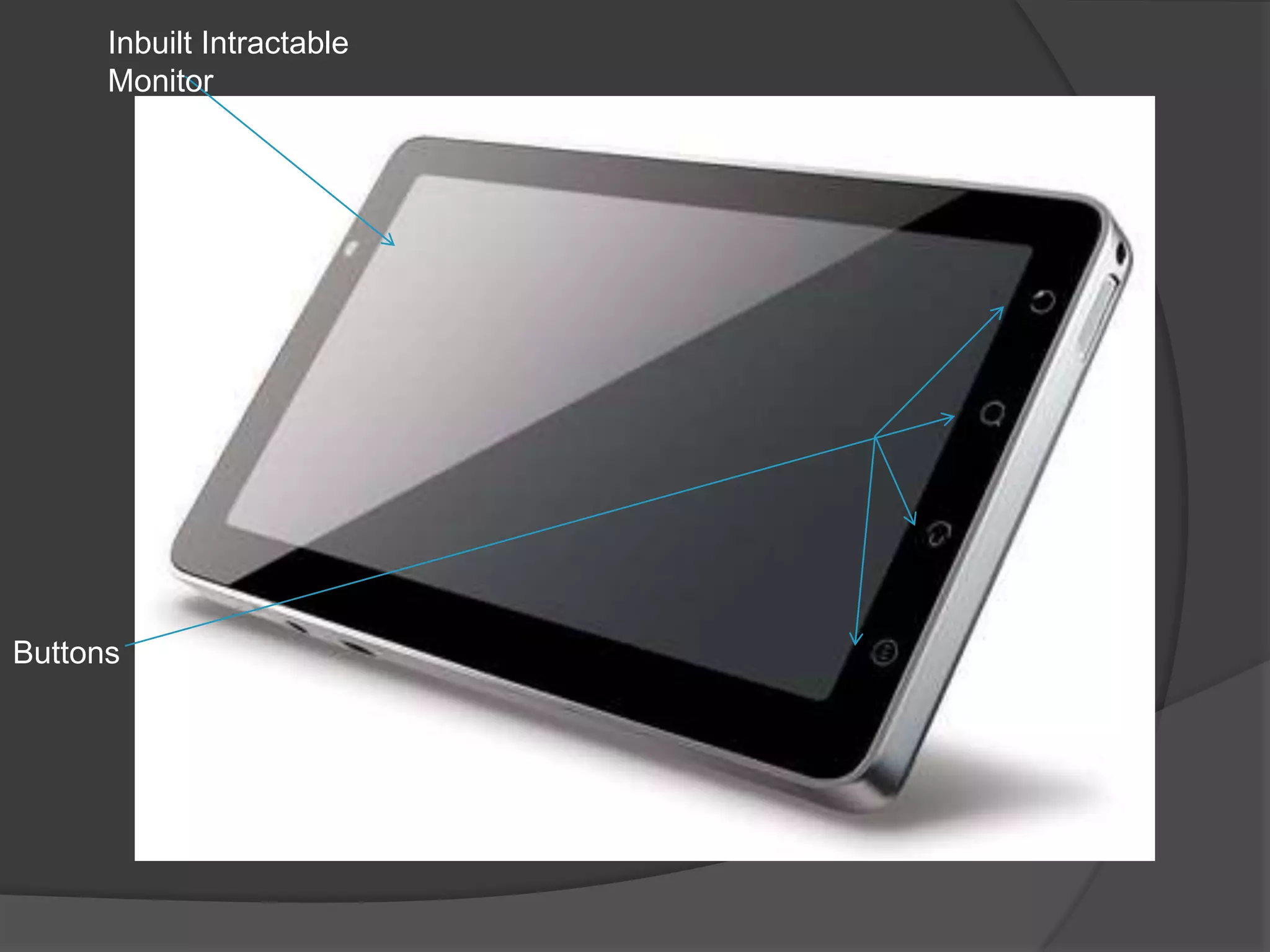 Inbuilt Intractable
      Monitor




Buttons
 