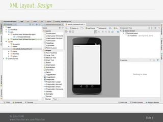 Dr. Lilia SFAXI
www.liliasfaxi.wix.com/liliasfaxi
Slide 5
XML Layout: Design
 