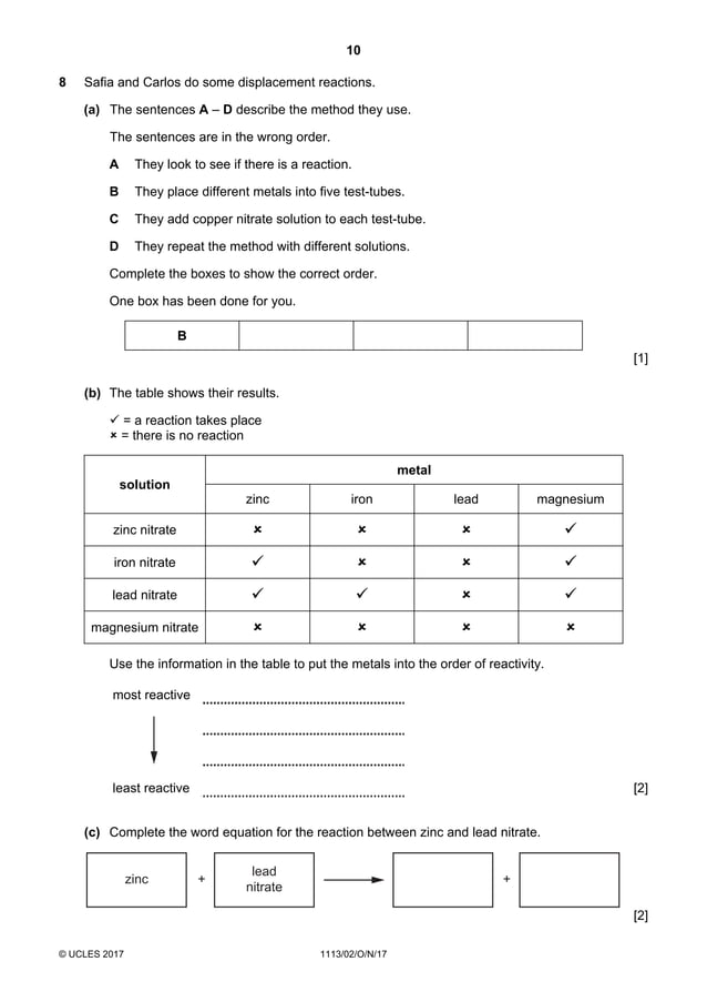 Cambridge Lower Secondary Checkpoint Past Paper P2 October-2017-science