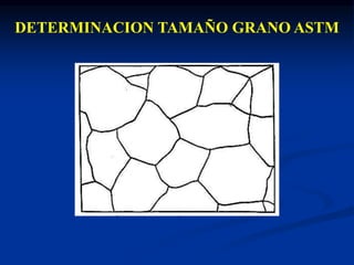 DETERMINACION TAMAÑO GRANO ASTM
 