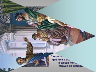 Na 1ª leitura
temos o Testemunho de Pedro.
(At 10,30a.37-43)
Convocado pelo Espírito, Pedro
entra em casa de Cornélio,
expõe o essencial da fé e
batiza ele e toda a sua família.
- Cornélio é o primeiro pagão
admitido ao cristianismo
por um dos Doze.
A vida nova que nasce de
Jesus é para todos os homens.
- O texto é uma composição
do "KERIGMA" primitivo:
É o resumo da mensagem cristã.
que leva a aceitação do Cristo
e da sua mensagem,
através do Batismo.
 