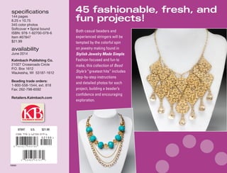 Promotional sell sheet for Stylish Jewelry (back)