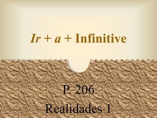 Ir + a + Infinitive
P. 206
Realidades 1
 