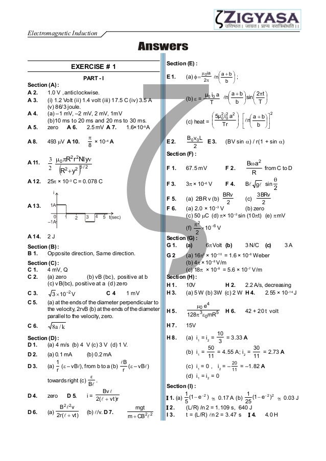 P6 Sheet Electromagnetic Induction E