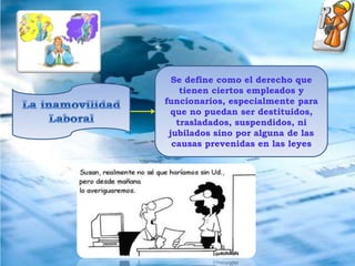 Enseñar y explicar el decreto de inamovilidad laboral y algunos de los artículos de dicha ley