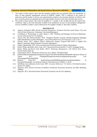 American Journal of Humanities and Social Sciences Research (AJHSSR) 2022
A J H S S R J o u r n a l P a g e | 164
f. The r...
