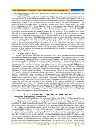 The State of Child Rights in Nigeria Twenty Years After the Emergence ...