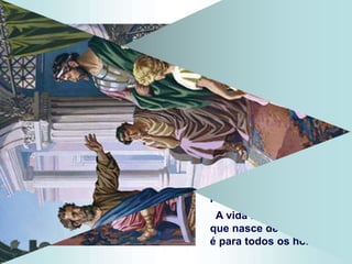 Na 1ª leitura temos
o Testemunho de Pedro.
(At 10,30a.37-43)
Convocado pelo Espírito,
Pedro entra em casa
de Cornélio,
expõe o essencial da fé
e batiza ele
e toda a sua família.
- Cornélio é
o primeiro pagão
admitido ao cristianismo
por um dos Doze.
A vida nova
que nasce de Jesus
é para todos os homens.
 