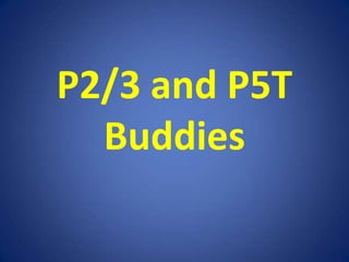 P2/3 and P5T
  Buddies
 