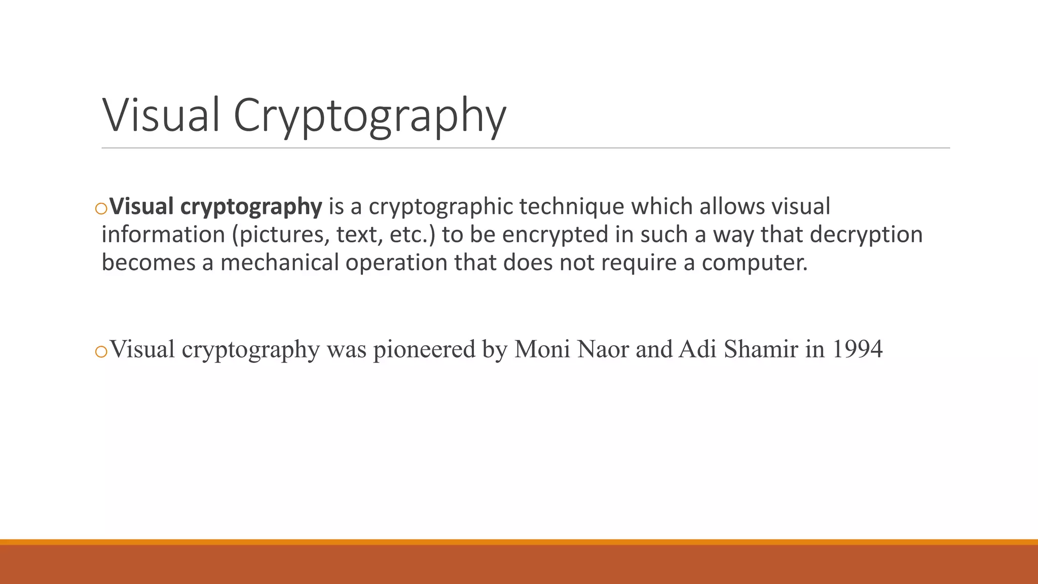 Visual Cryptography | PPT