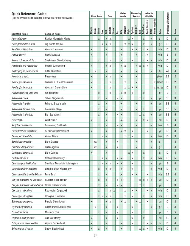 xeriscaping quick reference guide idaho native plants xeriscaping quick reference guide idaho native plants