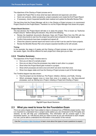 PRINCE2 Foundation Training Manual by Frank Turley | PDF