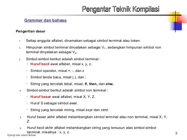 P 2 Konsep & Notasi Bahasa - Teknik Kompilasi